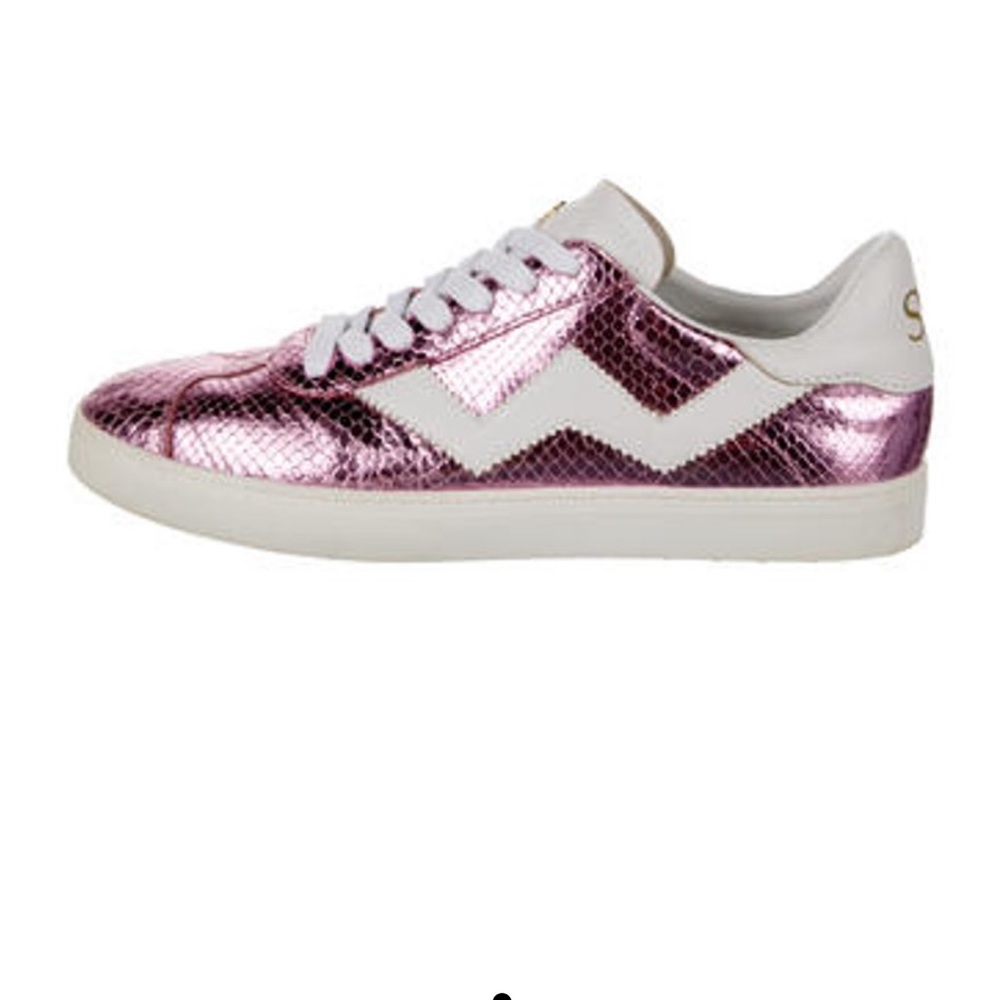 Stuart Weitzman Metallic pink sneakers